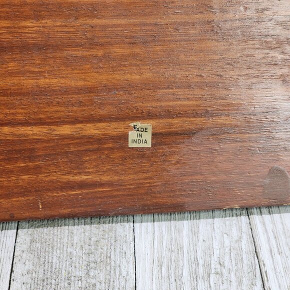 VTG Wooden Indian Metal Hanging Coat Key Hook Wall Mounted 4 Holder Horseshoe - Picture 4 of 6